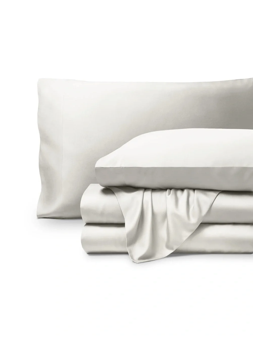 NWT Bare Home Queen Bamboo Rayon Sheet Set Cream 4 Pc Deep Pocket Cooling